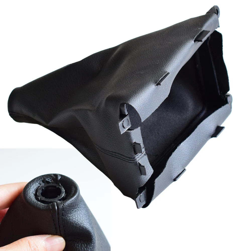 

Black Leather Car Gear Shift Lever Knob Boot Gaiter Cover Collar Case and gear shift knob For Mazda 6 M6 2002-2007 Manual MT