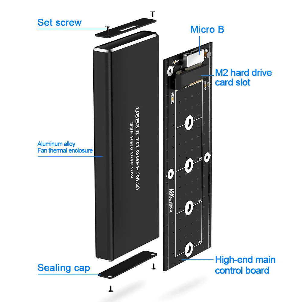 Rocketek M2 SSD чехол 5GPS M.2 к USB корпусу 3 0 адаптер для PCIE NGFF SATA M/B ключевой диск Box|Корпус