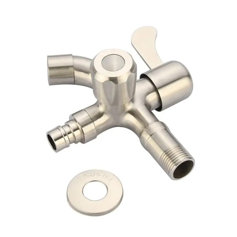 

304 Stainless Steel Wall-mounted Faucet Easy Operation Water Tap for Home Hotel