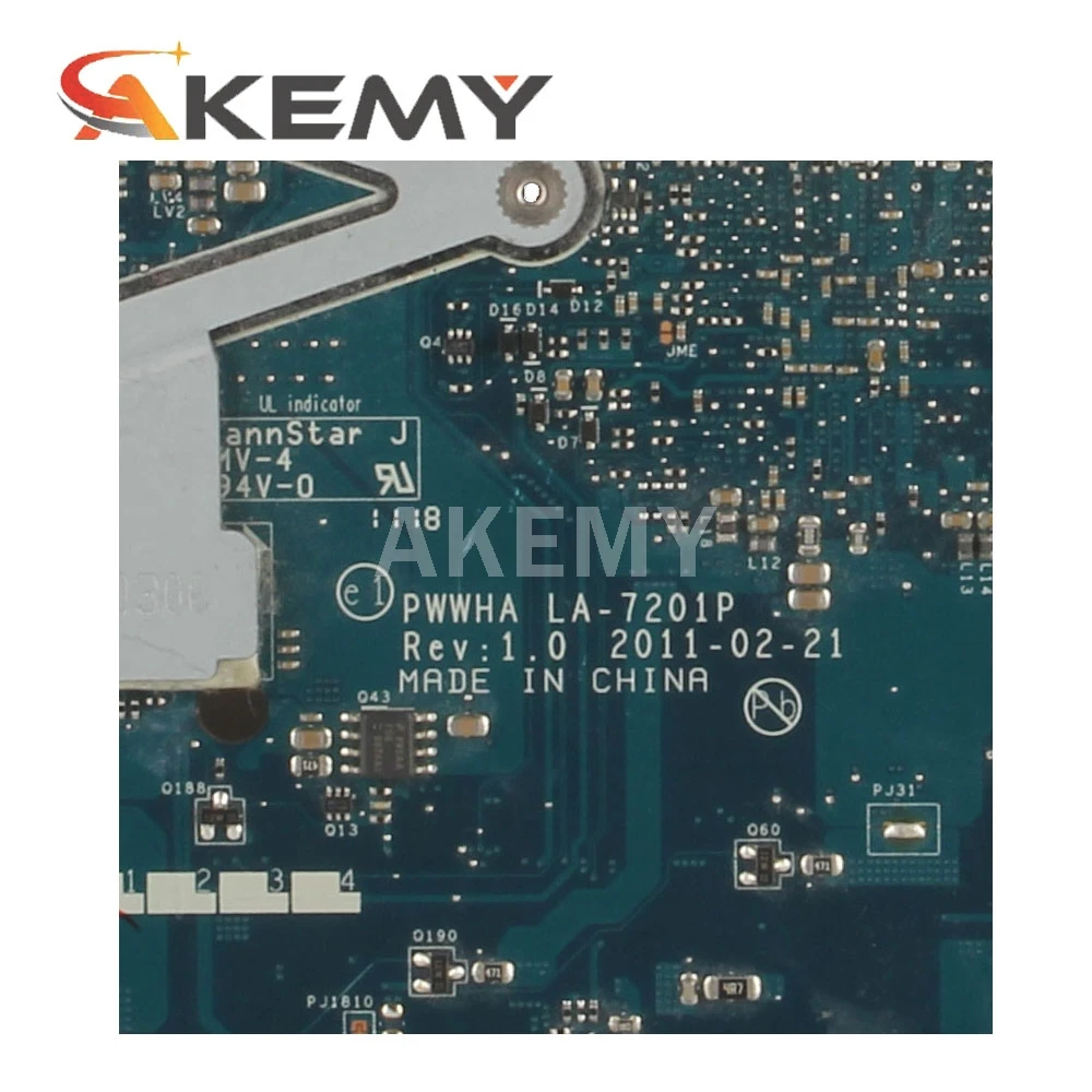 

Akemy PWWHA LA-7201P K000124390 MAIN BOARD For Toshiba Satellite C660 Laptop motherboard HM65 DDR3 315M GPU