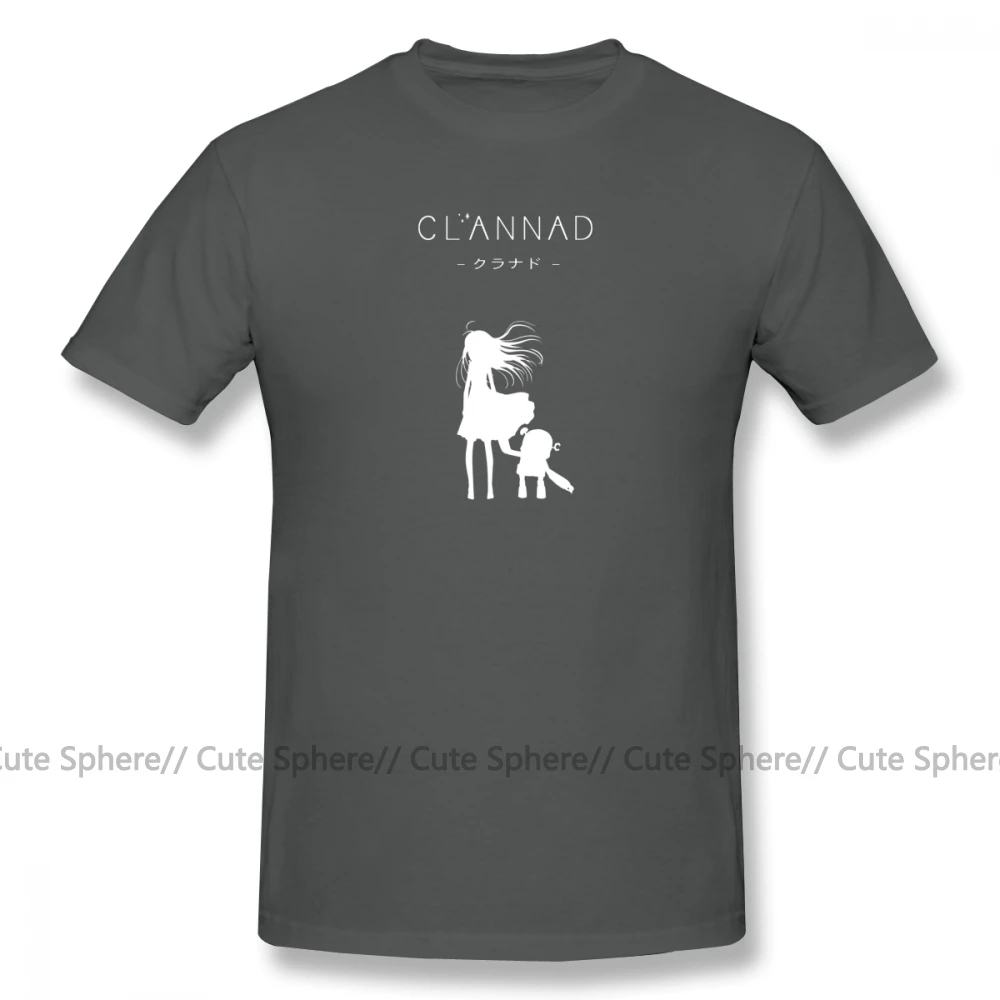 Clannad/футболка, CLANNAD Robot, белая футболка, летняя футболка из 100 хлопка, футболка с потрясающим принтом 5x