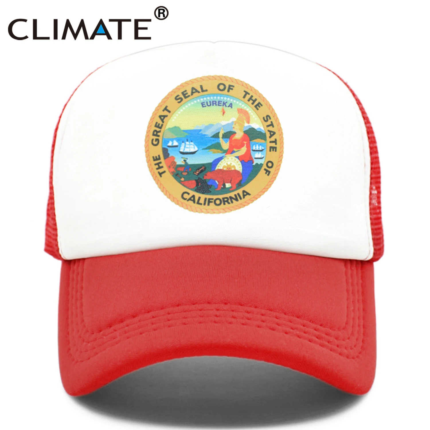 Климатическая Кепка для водителя грузовика в Калифорнийском стиле с флагом США
