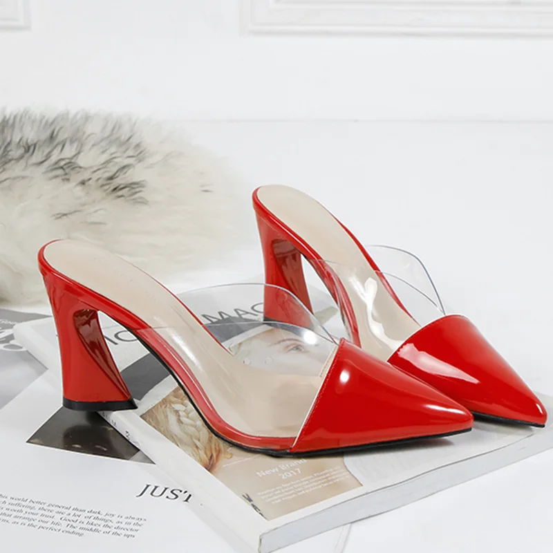 Mules High Heels Sexy Pumps Women Shoes Fetish Heel Slippers Valentine Pointed | Обувь