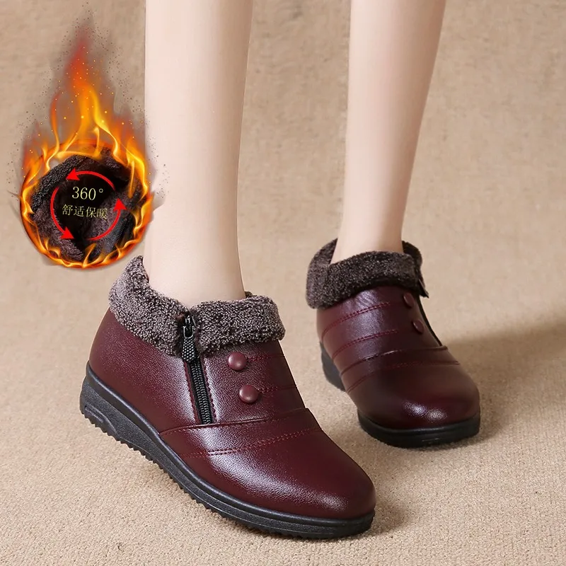 

Trendy women's plus velvet warm and comfortable soft-soled outdoor non-slip shoes new winter leisure hot-selling women's boots