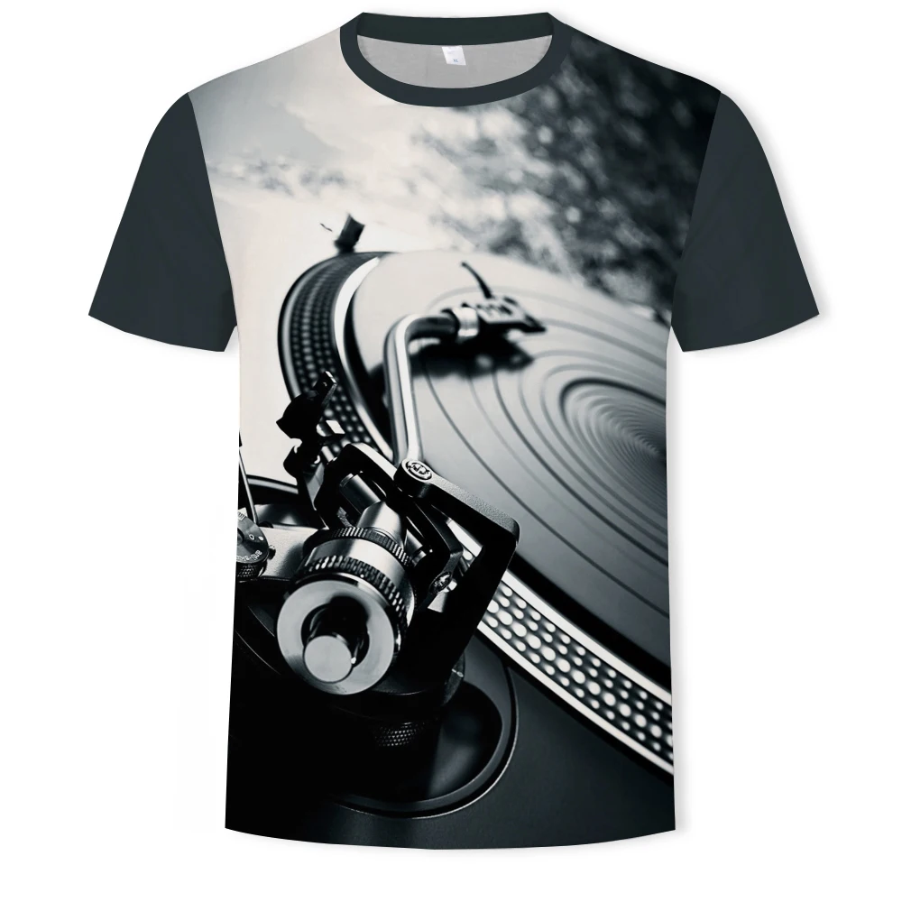 

Fashion popular DJ Harajuku T-shirt street men's casual short-sleeved adult children's wear