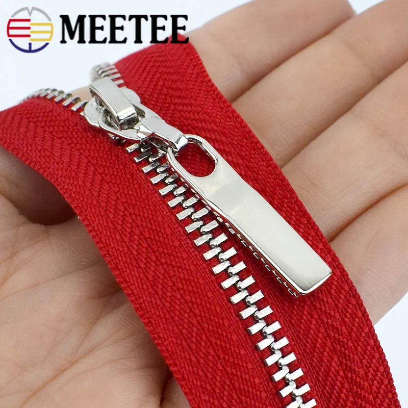 Металлическая молния Meetee 3 # 2/5 шт. 40/50/60/70 см с автоматическим замком для швейных
