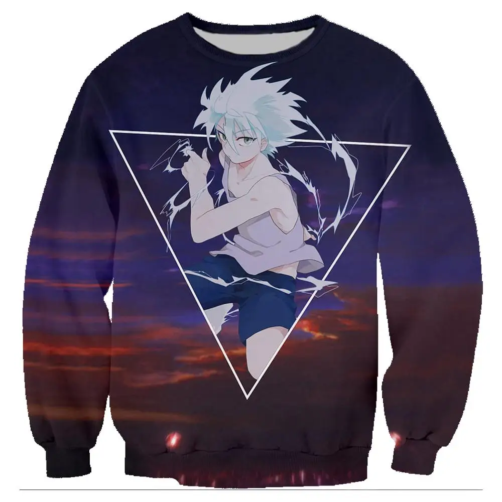 Свитшот Hunter X HUNTER Killua мужской пуловер с 3D-принтом в стиле Харадзюку худи длинным