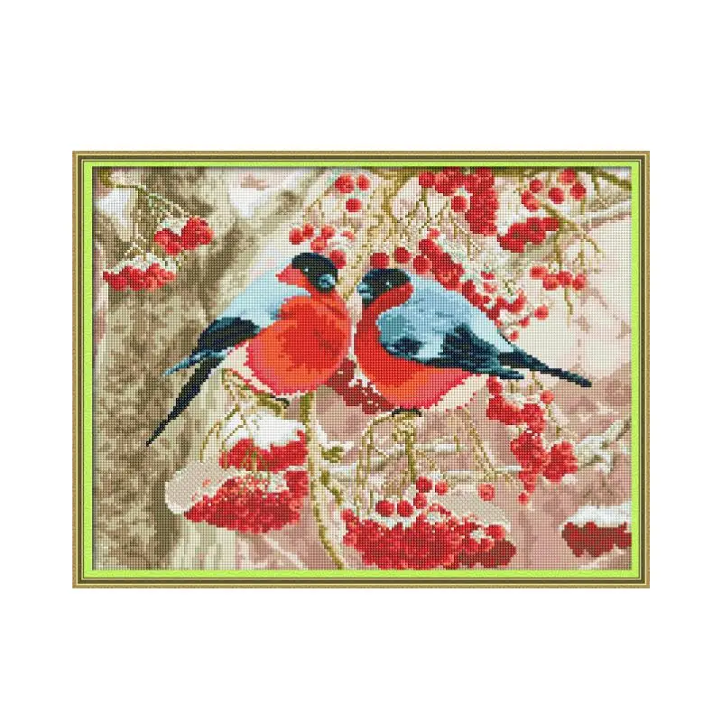 

Bullfinch cross stitch kit Square Round Drill stitching embroidery DIY handmade needlework