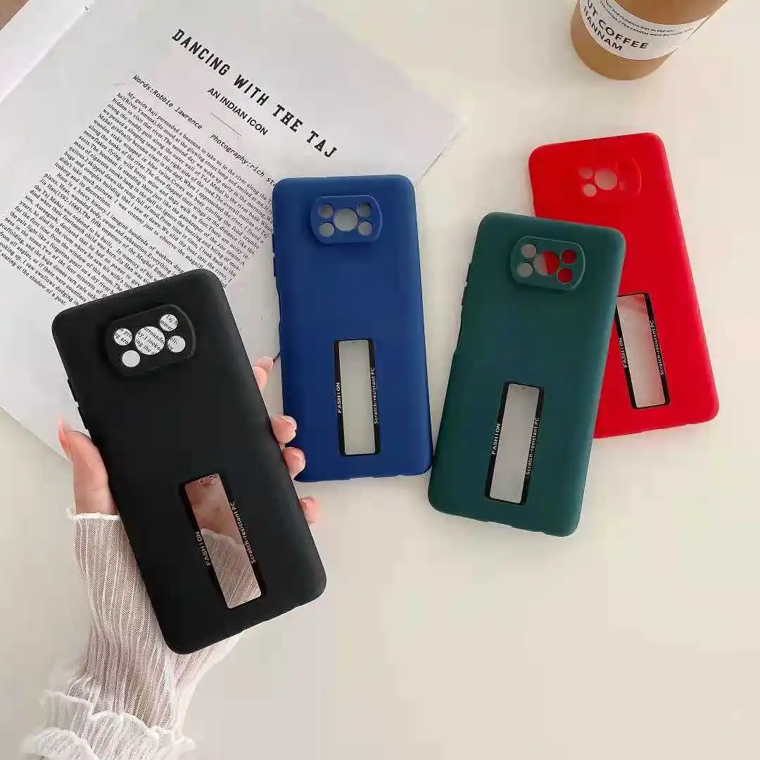 

Fashion Shockproof Color Thin Silicagel Soft Phone Case For Xiaomi Redmi Note Poco X3 NFC 10 10S Pro Max 4G 5G Logo Hole Cover