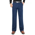 Новинка 2021, эластичные облегающие мужские джинсы, дизайнерские высококачественные классические джинсовые брюки, летние мешковатые джинсы, мужская мода, эластичные WFY12