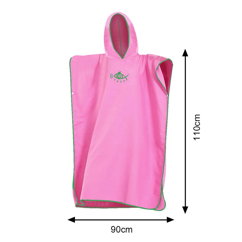 

Microfiber Quick Dry Wetsuit Diving Suit Changing Robe Poncho Towel with Hood Quick-drying Absorbent Sweat-absorbent Swim Robe
