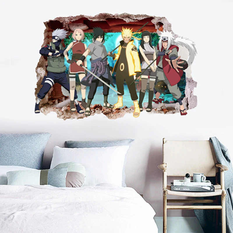 Плакаты 3D в японском стиле аниме настенные Стикеры для мальчиков детской комнаты