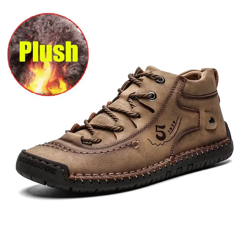 

Leather Men Casual Shoes British Style Comfortable Men Fashion Walking Shoes Big Size Brown Black Man Soft Flat Footwear