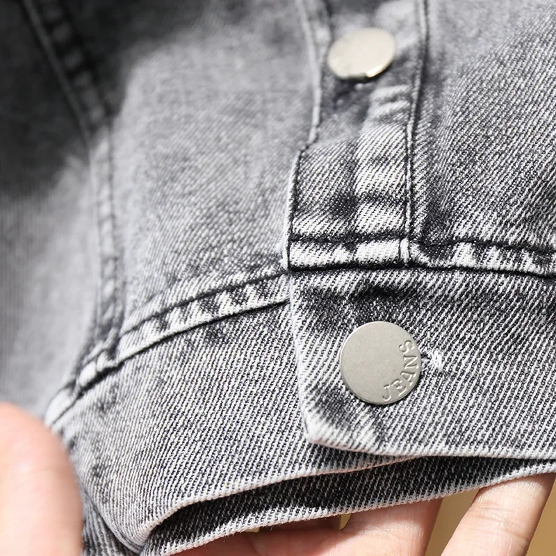 

2-8 year Boys Denim Jackets 2021Spring Autumn Hooded Hole Coats Outerwear Windbreaker letter fashion Kids Jeans Coats