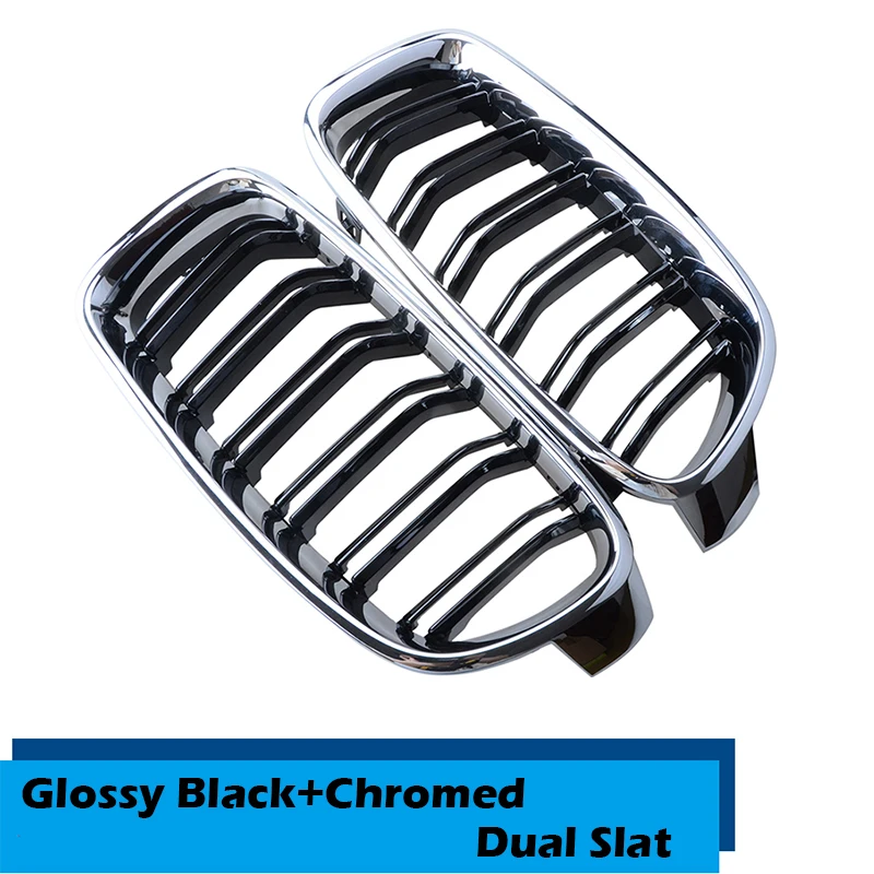 

Черная/хромированная Гоночная Решетка Радиатора Для BMW 3 Серии F30 F31 F35 2012-2019, Передняя Решетка В Стиле "почки"