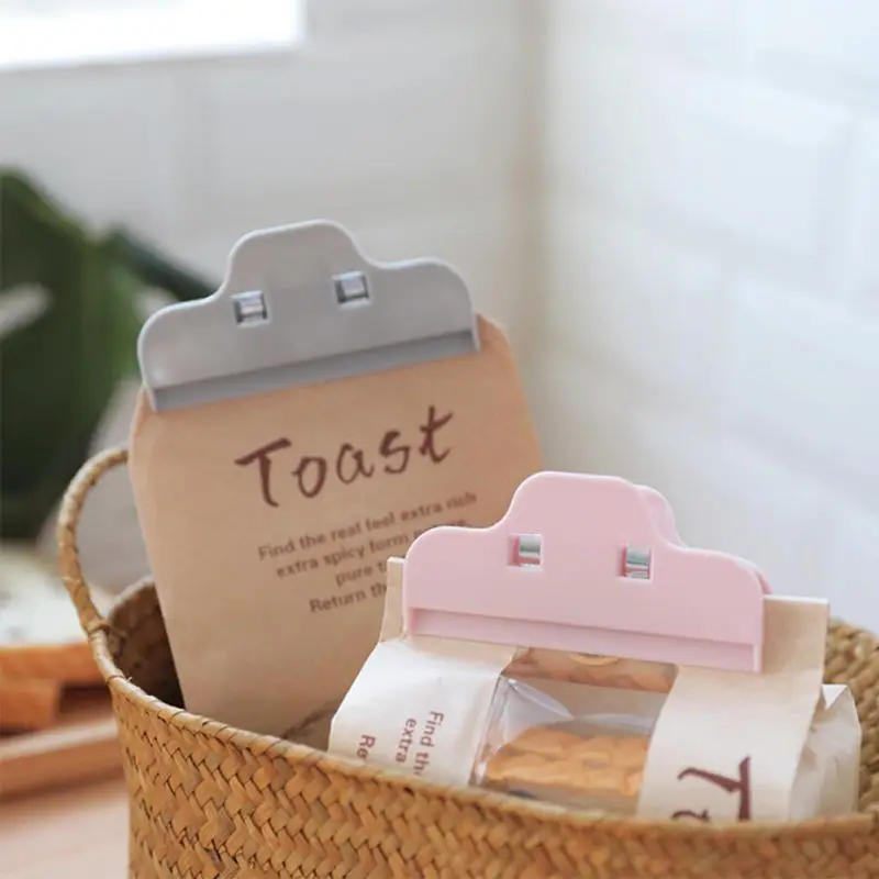 Прочный зажим для пищевых пакетов пластиковый запечатывания пакетиков молока