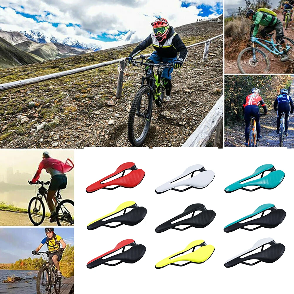 

Ultralight Mountain Bike Saddle Breathable Bicycle Racing Seat Cushion Nylon Fiber MTB Road Bike Saddle Seat Bicycle Parts