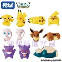 takara tomy genuine pokemon pikachu mew eevee gengar snorlax cute action figure model toys