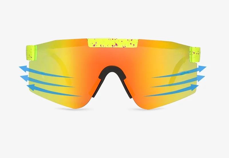 

NEW Brand women red pit viper Sunglasses double wide polarized men mirrored lens tr90 frame uv400 protection wih case