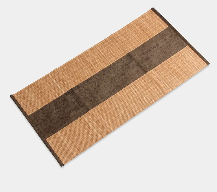 

Bamboo Mat Linen Table Runner for Cup/Tea/Tableware Curtain Japan Style Rectangle Pads Handmade Portable Kungfu Tea Accessories