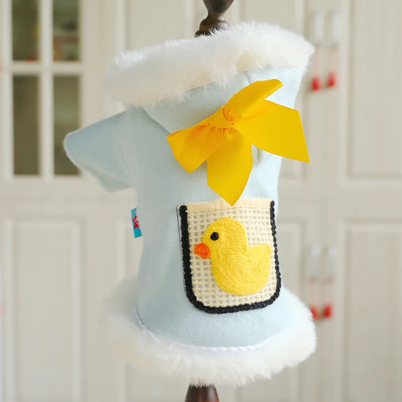 Одежда для собак осенне-зимняя теплая толстовка с капюшоном маленьких шерстяное