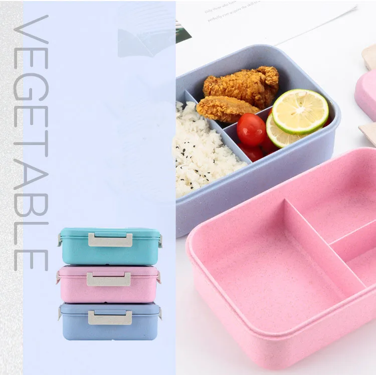 Контейнер для ланча, 3 отделения, Microwavable BPA, горячая еда, оснастки Bento для детей/мальчиков/девочек с столовыми приборами