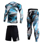 Мужской комплект для бега, термобелье для спортзала, xxxxl шкуры, компрессионный Рашгард для фитнеса, ММА, мужские быстросохнущие колготки, спортивный костюм