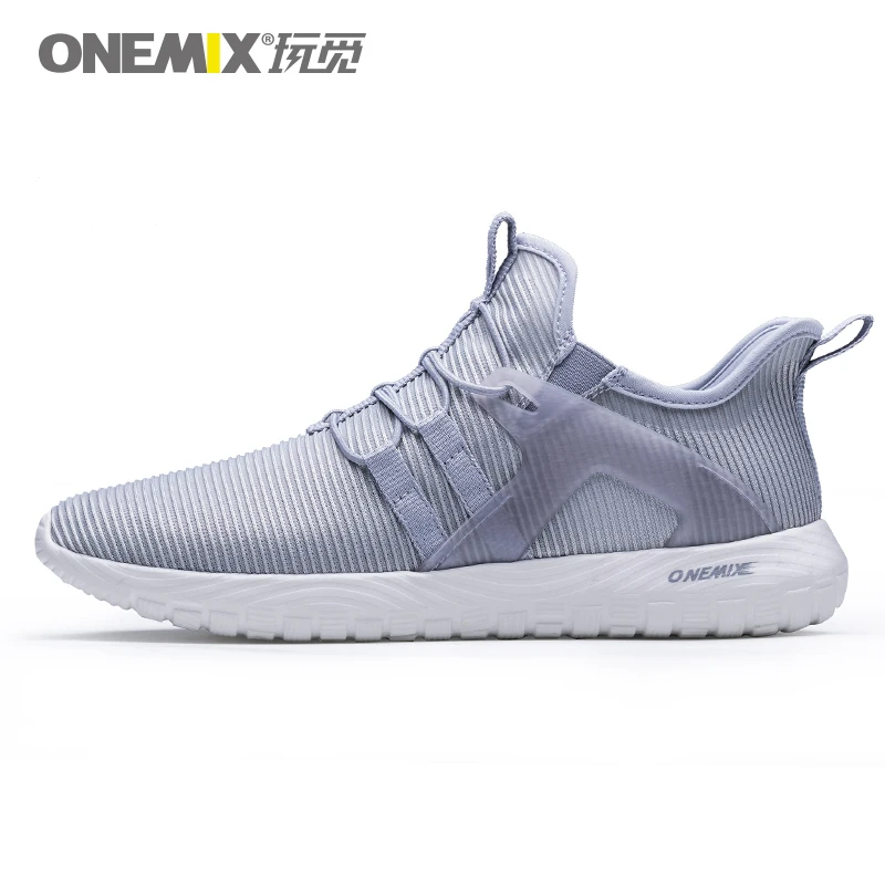 silver grey ONEMIX/мужская повседневная обувь; женские кроссовки легкие кроссовки без шнуровки; кроссовки для бега; спортивная обувь для фитнеса; - Цвет: silver grey