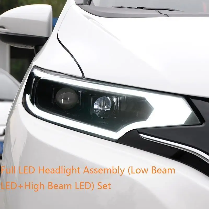 MODEL A Drl аксессуар Cob внешняя лампа дневные ходовые светодиодные фары передние противотуманные задние Автомобильные фары в сборе 14 15 16 17 для Honda Fit - Цвет: MODEL A