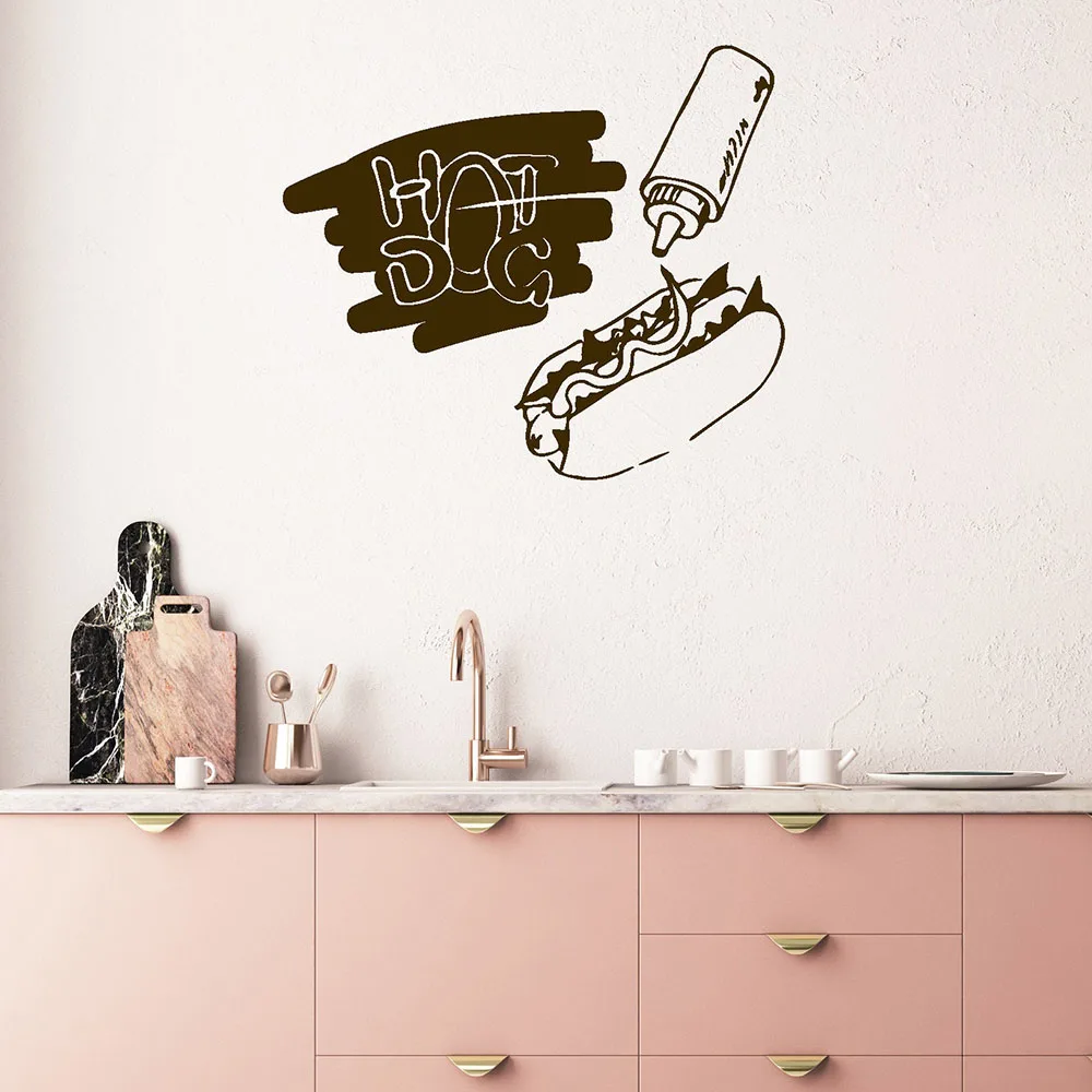 Горячая наклейка собаки на стену Фаст Фуд Грузовик столовая машина кухня