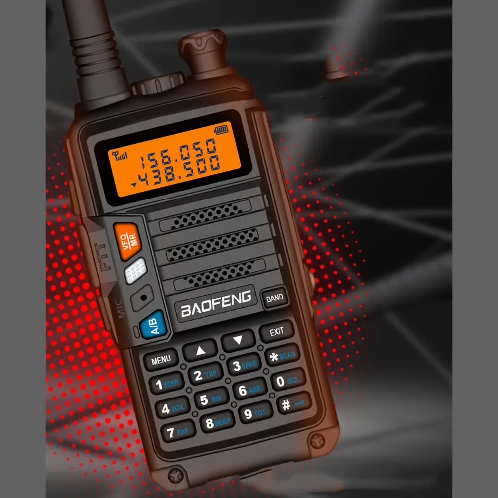 

UV-S9 Plus 10 Вт портативная Военная двухсегментная рация 50 км, профессиональный радиоприемник, двусторонняя радиосвязь