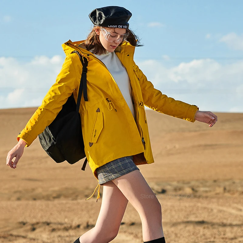 Youpin PELLIOT Женская куртка для активного отдыха на природе, походов и кемпинга. Ветрозащитная, водонепроницаемая и теплая куртка для зимы.