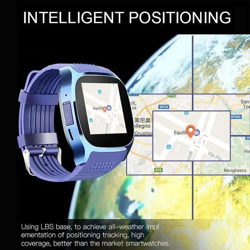 Kuulee здоровье Смарт часы камера Bluetooth T8 шагомер GSM SIM Спорт Фитнес