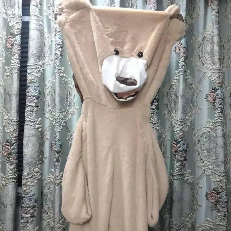Дешевый гигантский пустой плюшевый мишка 6 цветов 100-260 см кожаное пальто мягкая