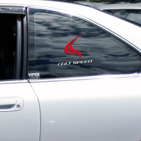 

15x12cm Colt Speed Red Flame C Pillar Hellaflush Car Styling Reflective Vinyl Sticker Refitting Exterior Decals for Mitsubishi