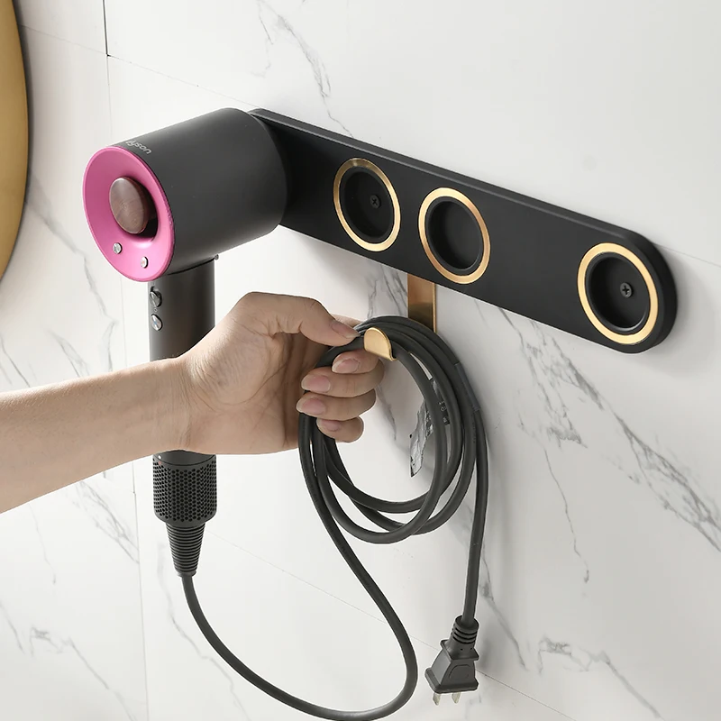 Настенный алюминиевый держатель для фена Dyson вешалка волос в ванную комнату с