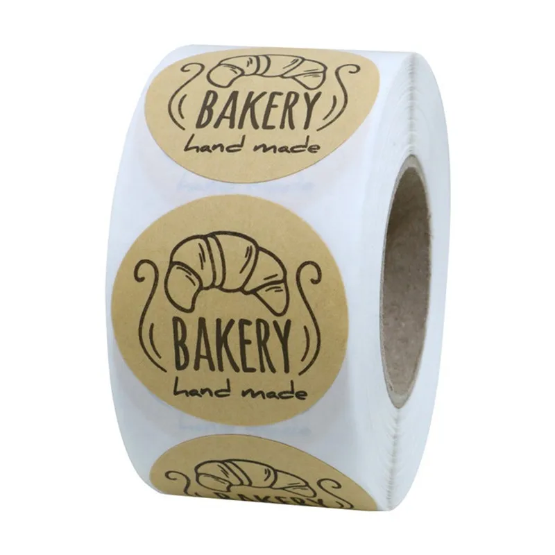 500 шт./рулон крафт бумага &quotхлебобулочные&quot ручной работы наклейки