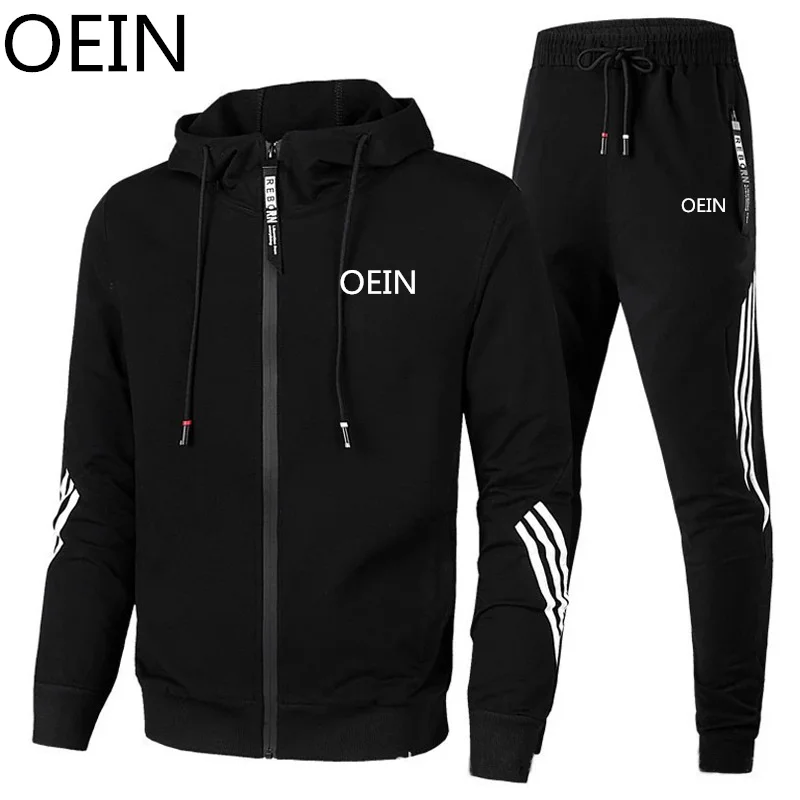 

Brand Men Tracksuit 2 Pieces Men's Winter Jacket Casual Zipper Jackets Sportswear+Pants Sweatshirt Sports Suit Men Sets Clothing