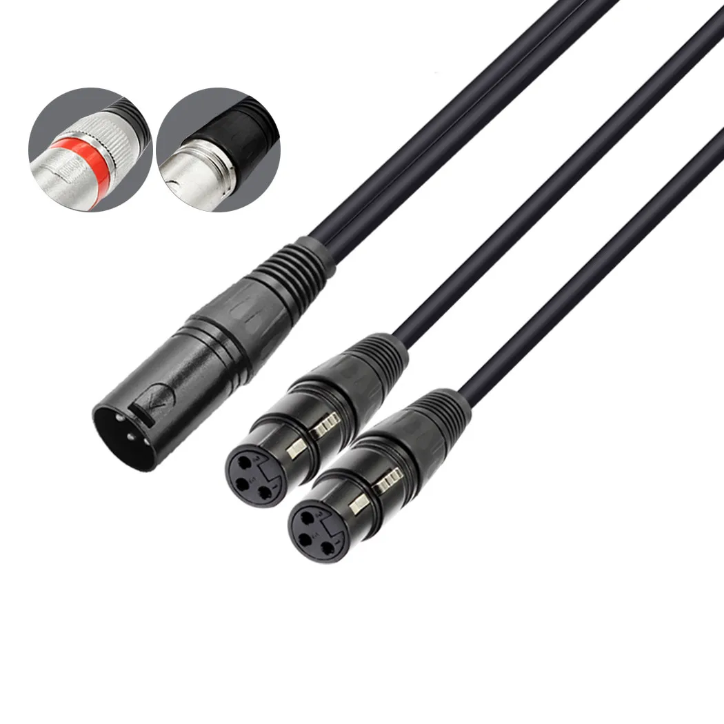 Аудиокабель штекер-гнездо XLR, 2 штекера XLR-гнездо XLR, кабель для микрофона 0,3 м