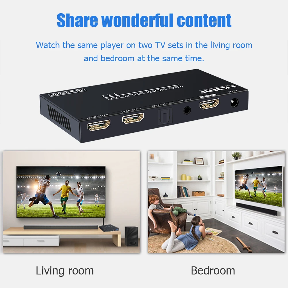 

HDMI to HDMI SPDIF 3.5mm Audio Extractor Converter 4K HDMI 2.0b Splitter Extension Converter Adapter Coupler