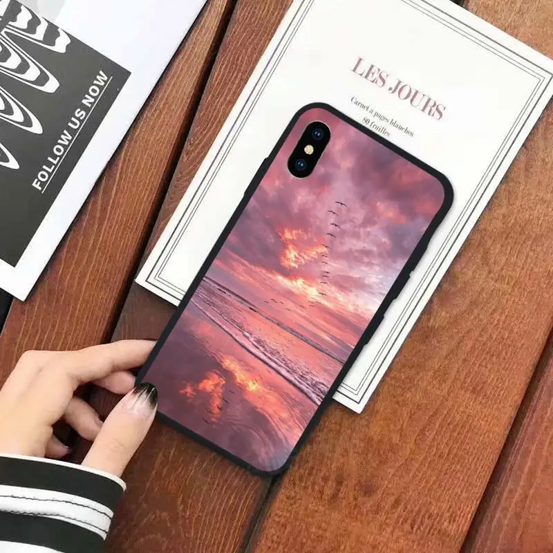 

Summer beach sea sunset Phone Case for iPhone 11 12 mini pro XS MAX 8 7 6 6S Plus X 5S SE 2020 XR
