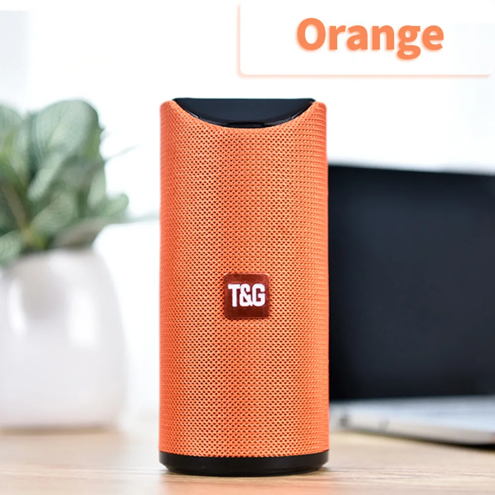 orange upgrade TG113 беспроводной Bluetooth 5,0 наружный динамик сабвуфер Колонка HIFI ПК компьютер телефон динамик s FM радио TF звуковая панель с микрофоном - Цвет: orange upgrade