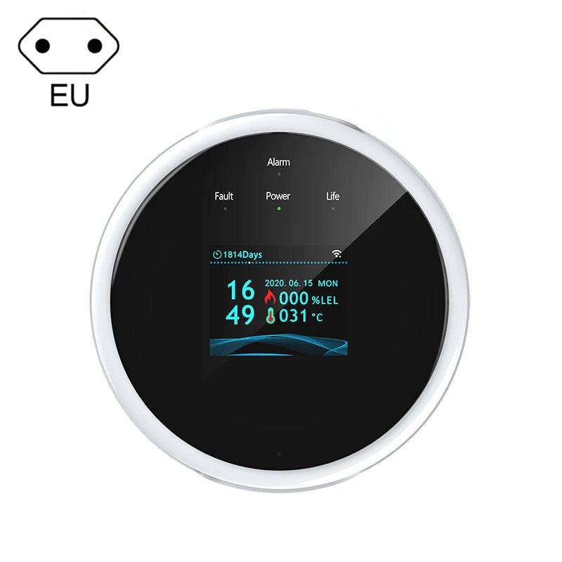 

Tuya WiFi Natural Gas Leak Detector Detection Alarm Gas Leak Detector LCD Display Temperature Sensor For Smart Life