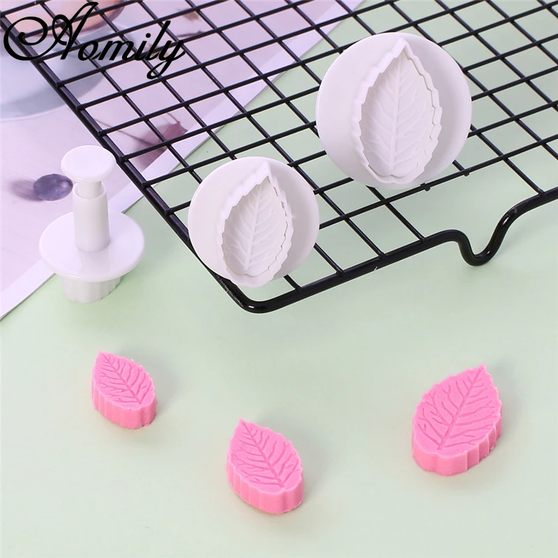 

Форма для печенья в форме листа Amoliy, милая Пластиковая форма для печенья, сахарный шоколадный инструмент для украшения торта, резак для пече...