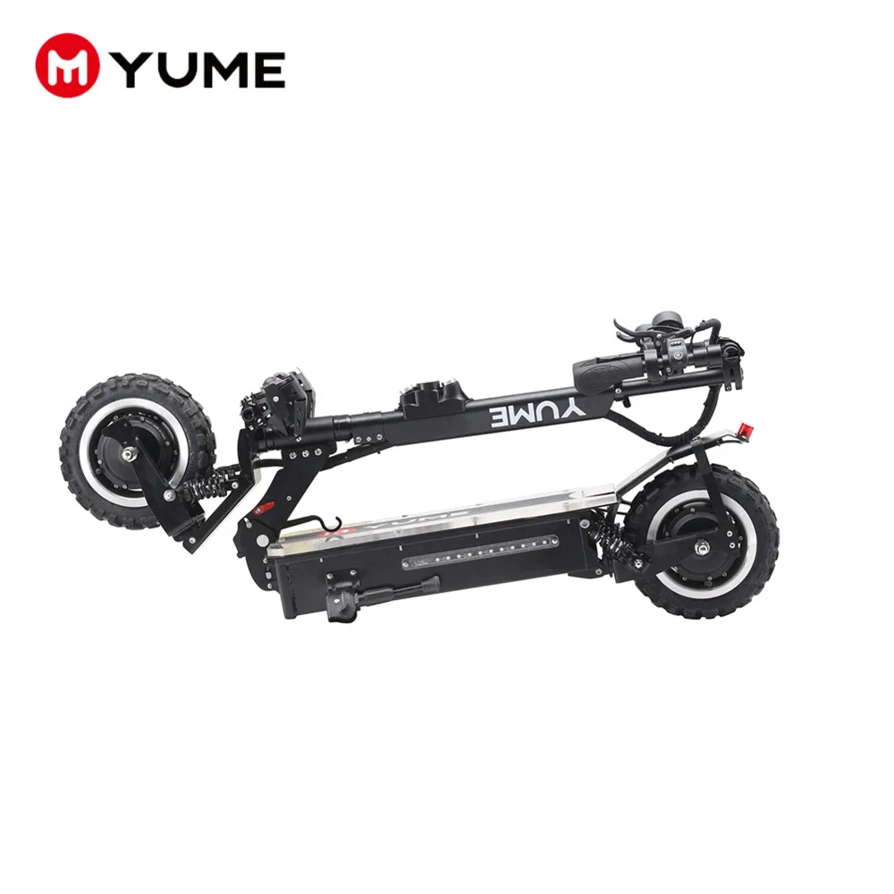 Мощный двухмоторный электрический скутер YUME 11 дюймов 3200 Вт для бездорожья до 55