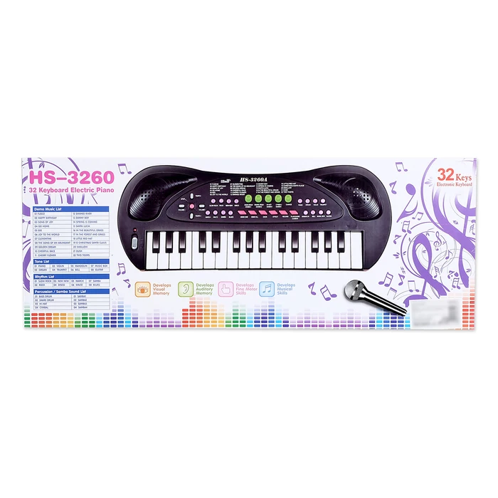Synthesizer &quotmusician&quot with microphone Color Purple 32 keys works |
