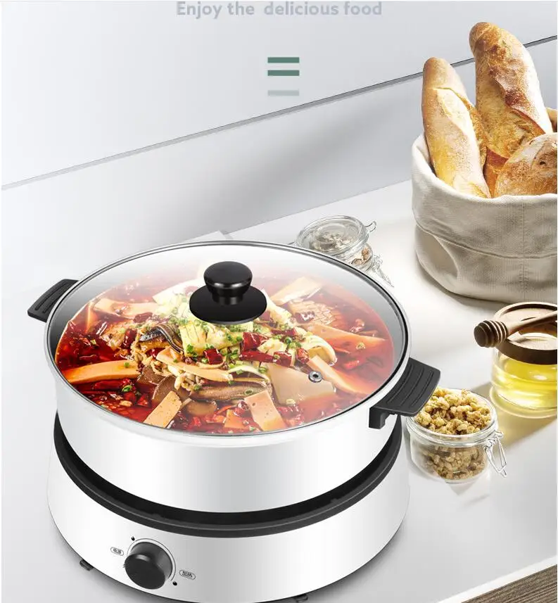 

220V Household ELectric Multi Cooker Non-stick Electric Hot Pot Cooking Pot Machine Frying Pan With Steamer