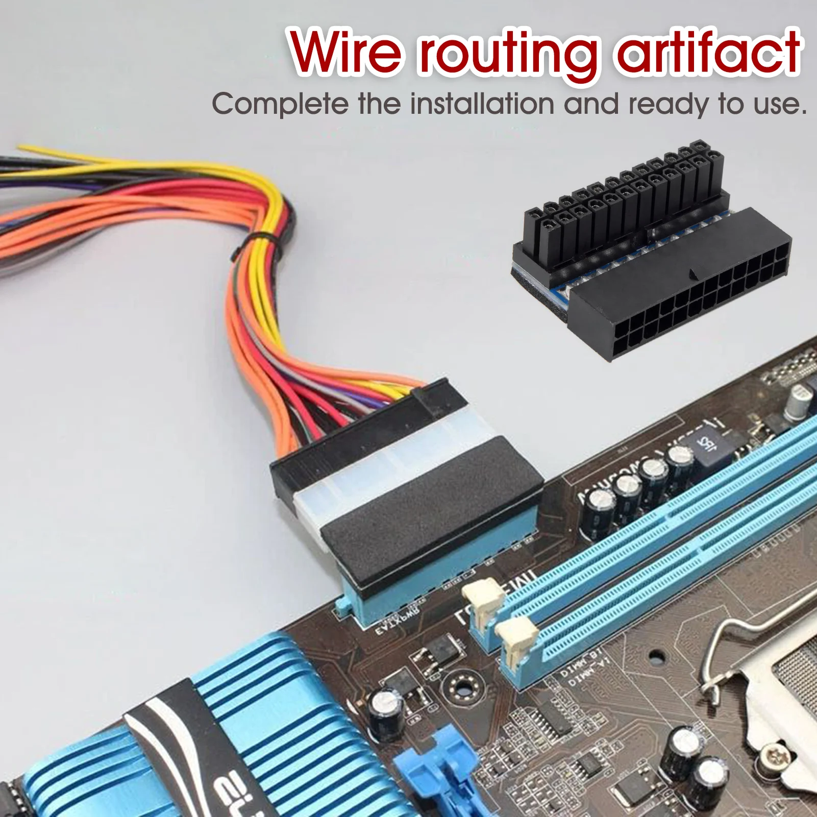 Адаптер материнской платы ATX4P Женский до 24P 90 разъем настольный компьютер