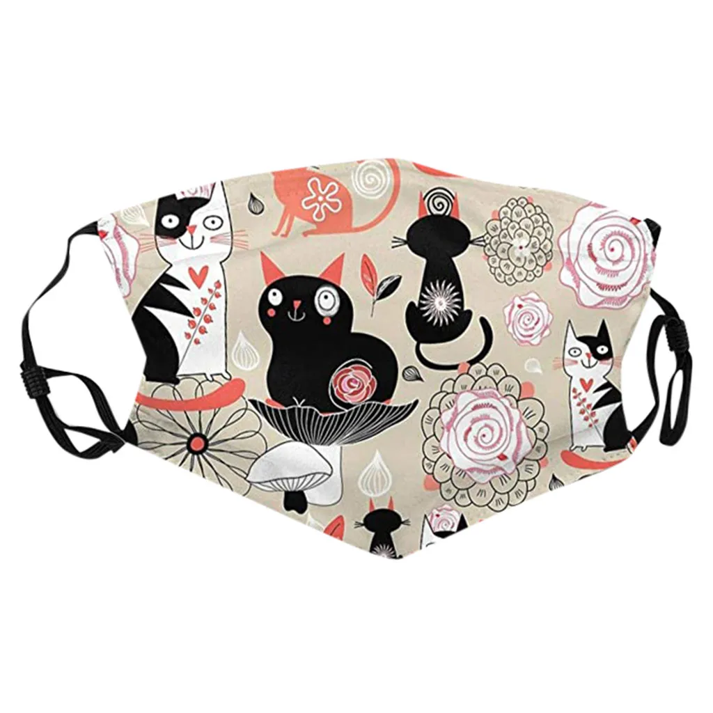 Пылезащитная маска забавная ветрозащитная Дымчатая моющаяся многоразовая для