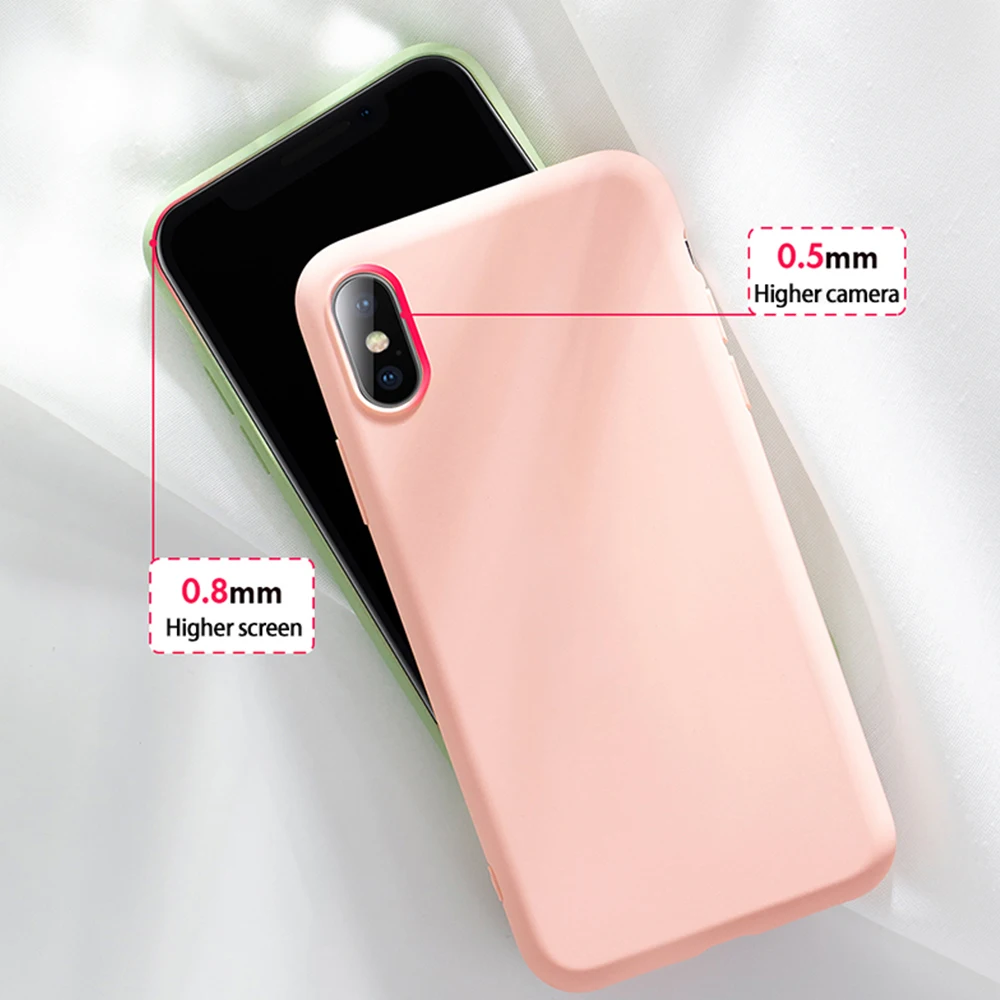Оригинальный чехол из жидкого силикона для iPhone 11 8 7 6 6S Plus тонкий мягкий